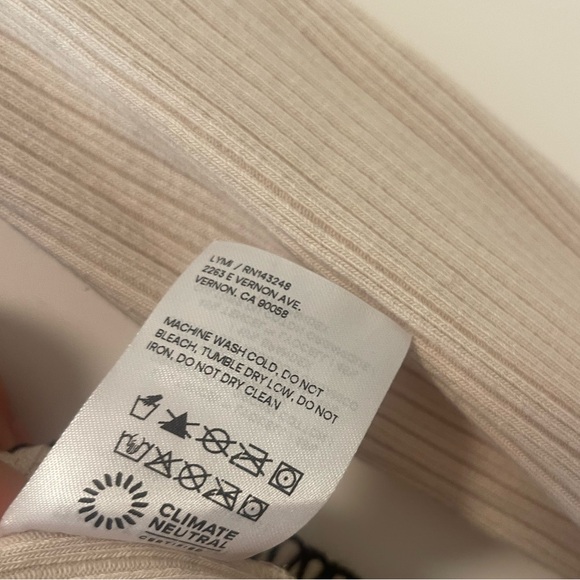 Reformation Long Seeve Nolen Knit Top with Contrast Stiching (Small) - Picture 3 of 7